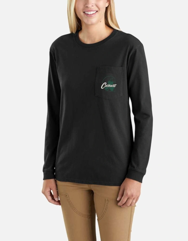 Carhartt Womens Shamrock Graphic Long Sleeve T Shirt