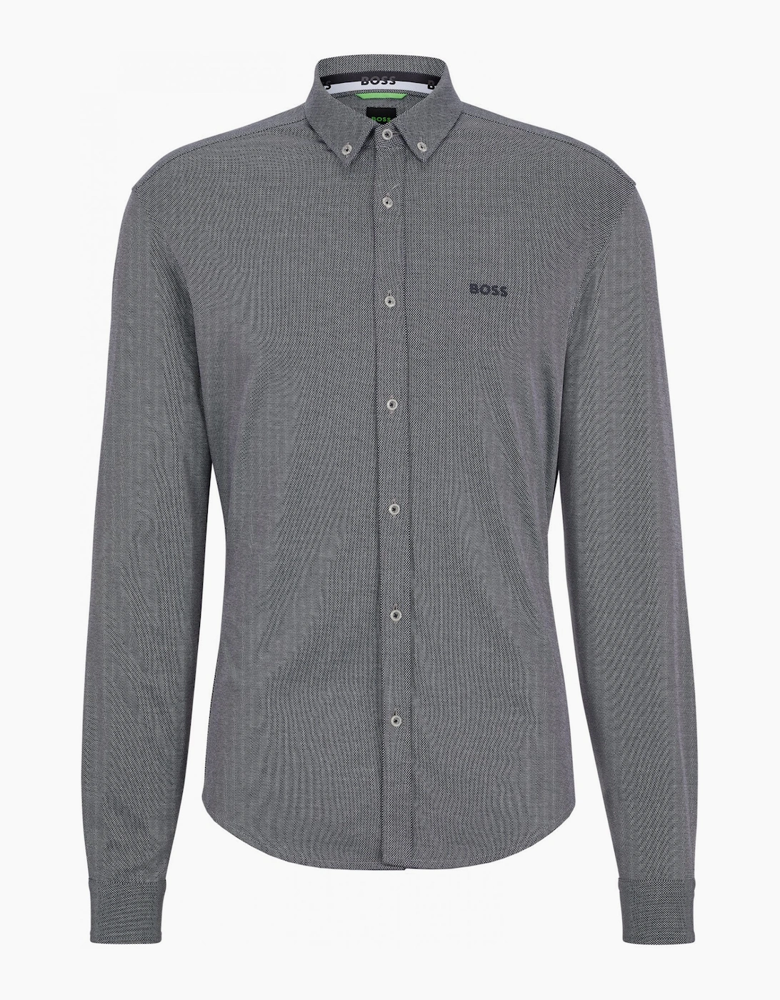 Men's Hugo Boss Navy/ Grey Biado R Long Sleeved Shirt - Size: Regular/36