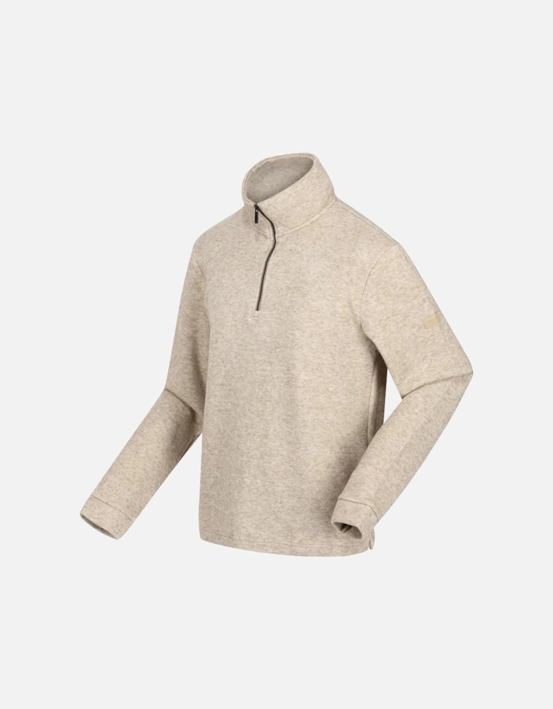 Mens Lanchester Marl Quarter Zip Fleece Top