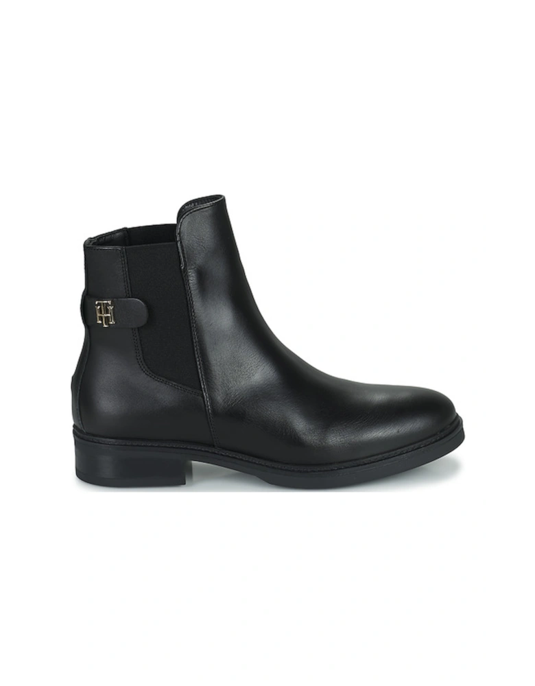 Coin Leather Flat Boot