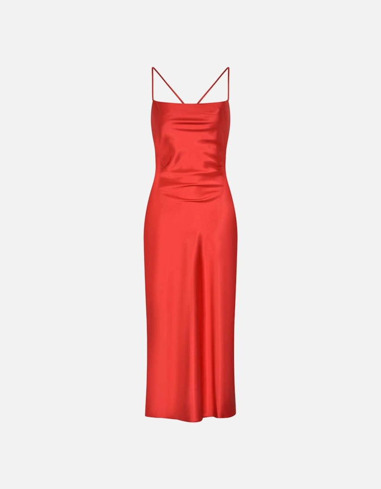 Riviera Midi Dress in Red