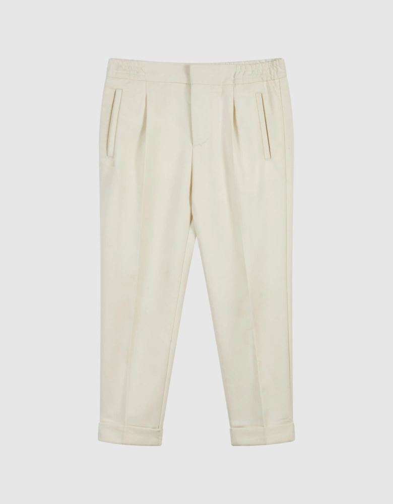 Casual Cropped Tapered Trousers