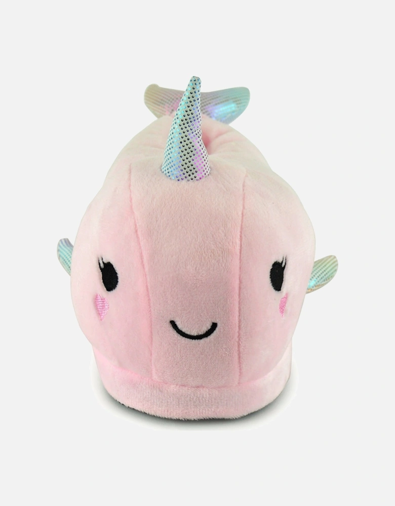 Childrens/Kids Narwhal Slippers