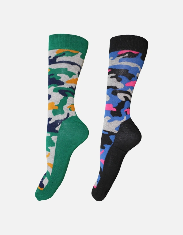 Mens Camo Novelty Socks (2 Pairs)