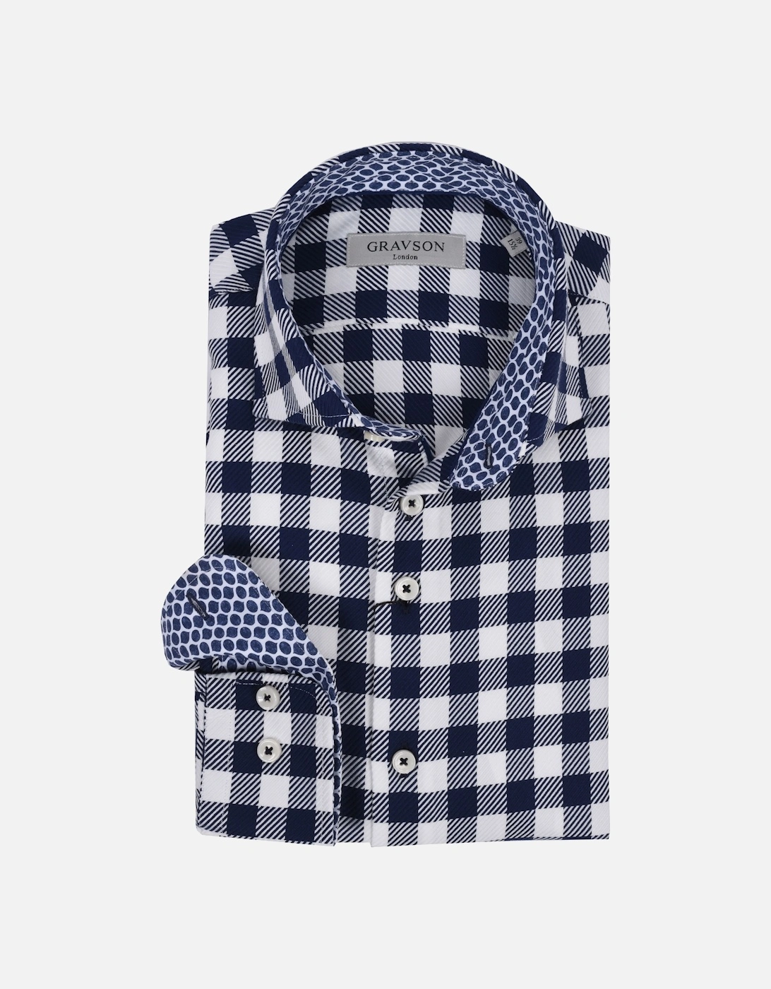 Navy Gingham Check Shirt, 4 of 3