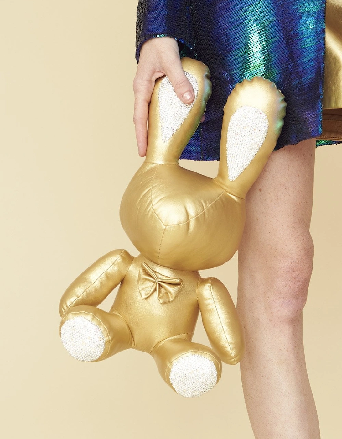 Rhinestone Rabbit In Gold