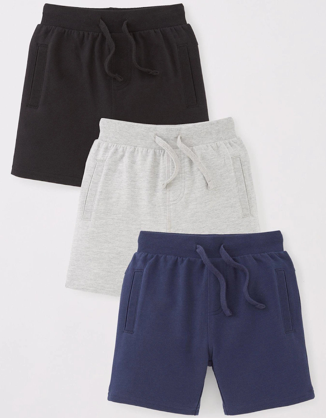 Boys Cotton Rich Essential Shorts (3 Pack) - Multi, 2 of 1