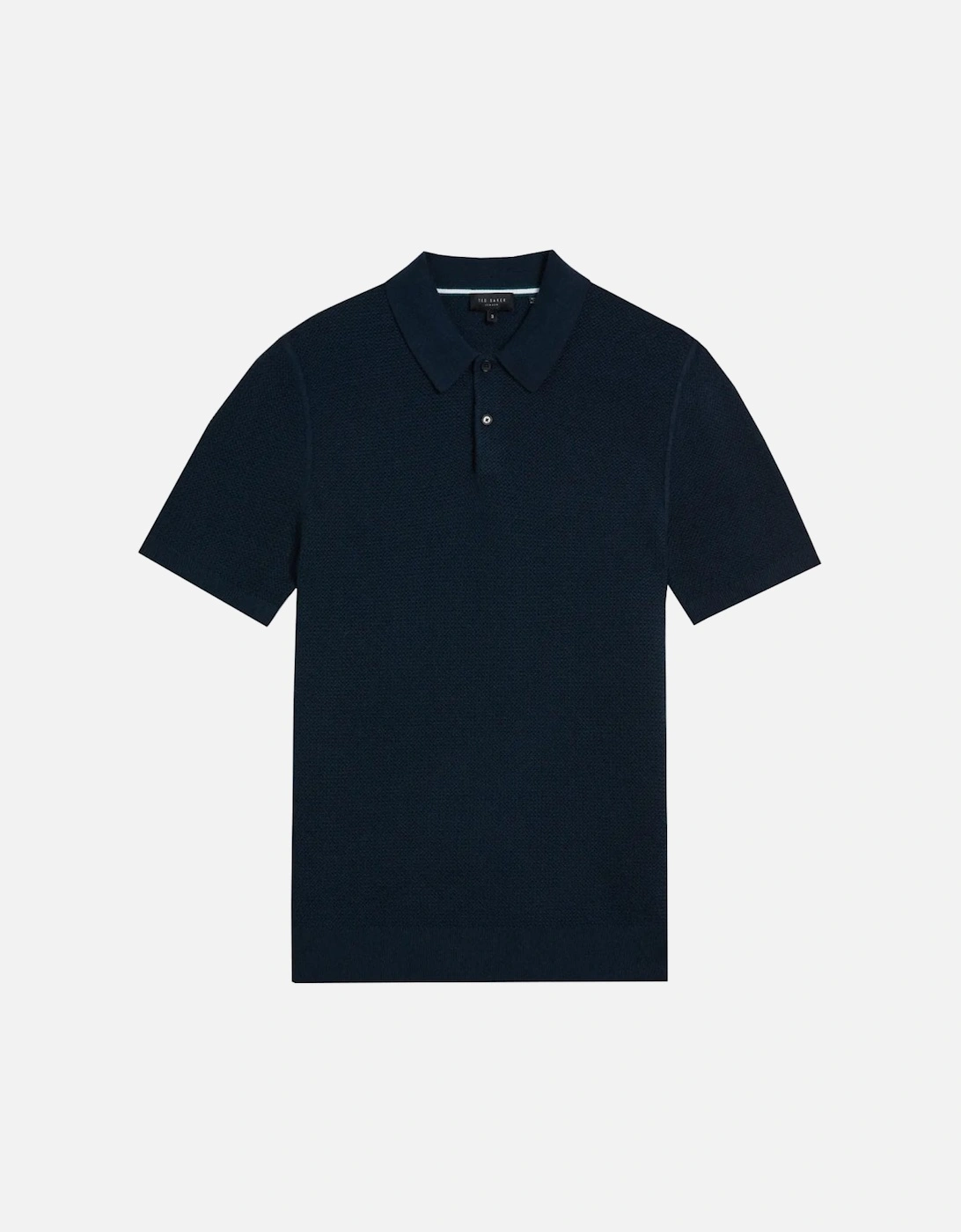 Men's Navy Knitted Imago Polo Shirt., 4 of 3
