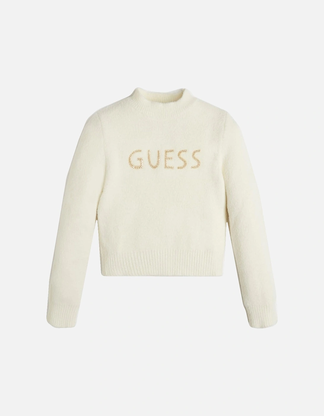 KIDS-GIRLS FRONT LOGO SWEATER CREAM, 2 of 1