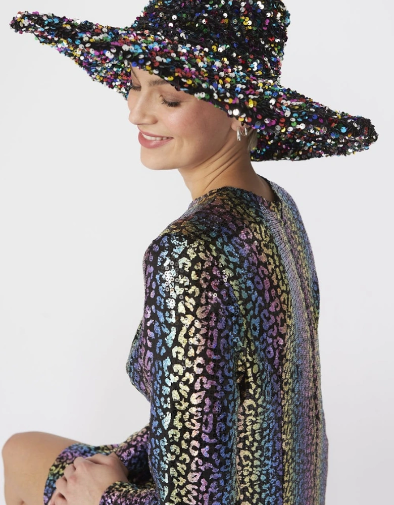 Multi Sequin Handmade Flapper Hat