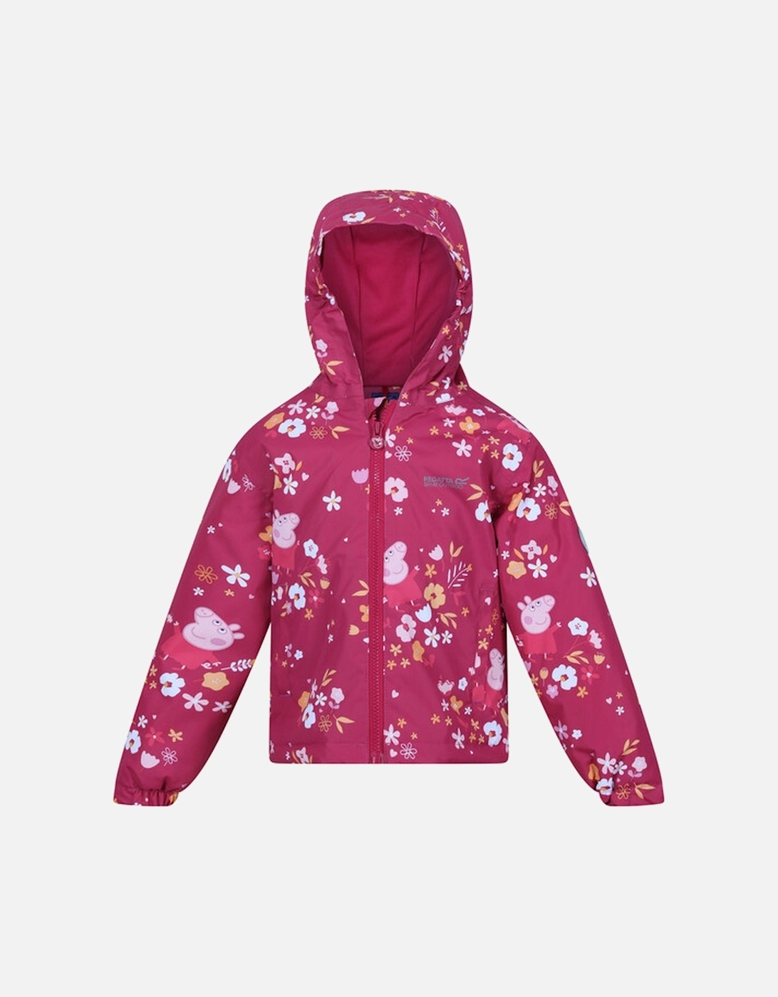 Childrens/Kids Muddy Puddle Peppa Pig Autumnal Padded Waterproof Jacket, 6 of 5