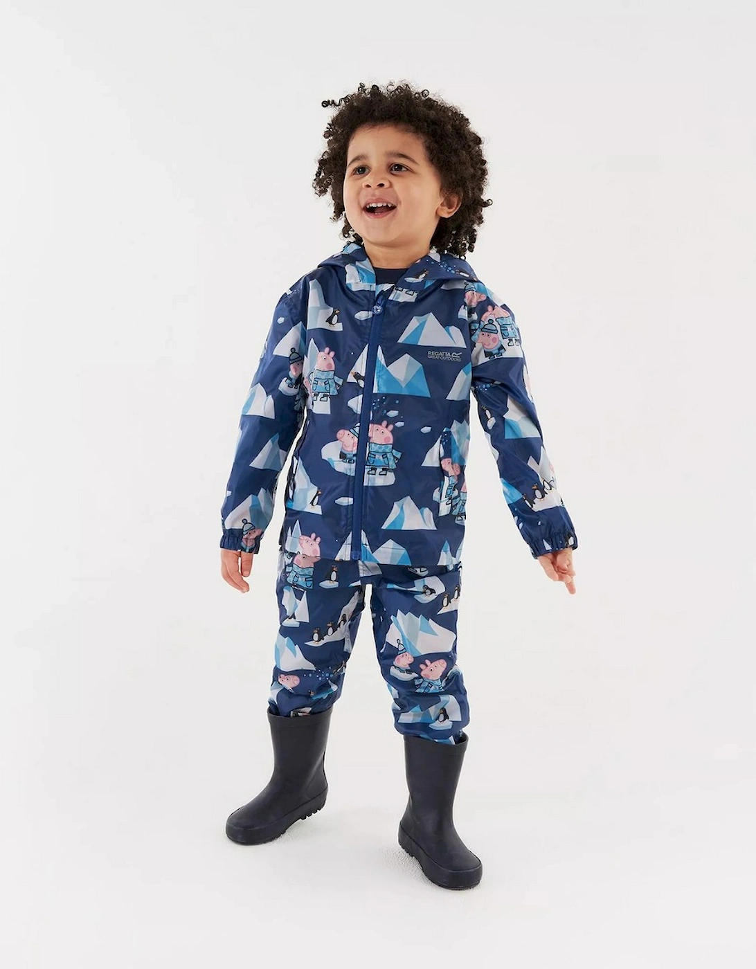Childrens/Kids Winter Scene Peppa Pig Packaway Waterproof Trousers