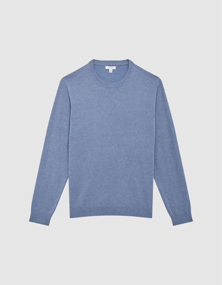 Slim Fit Cotton Crew Neck Jumper