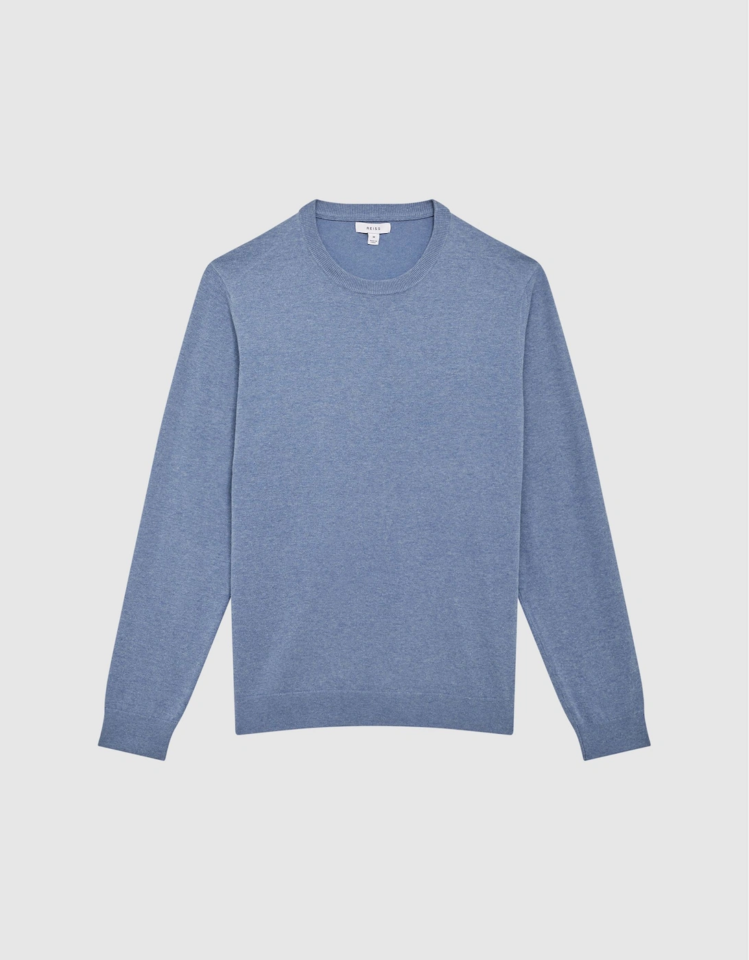 Slim Fit Cotton Crew Neck Jumper, 2 of 1