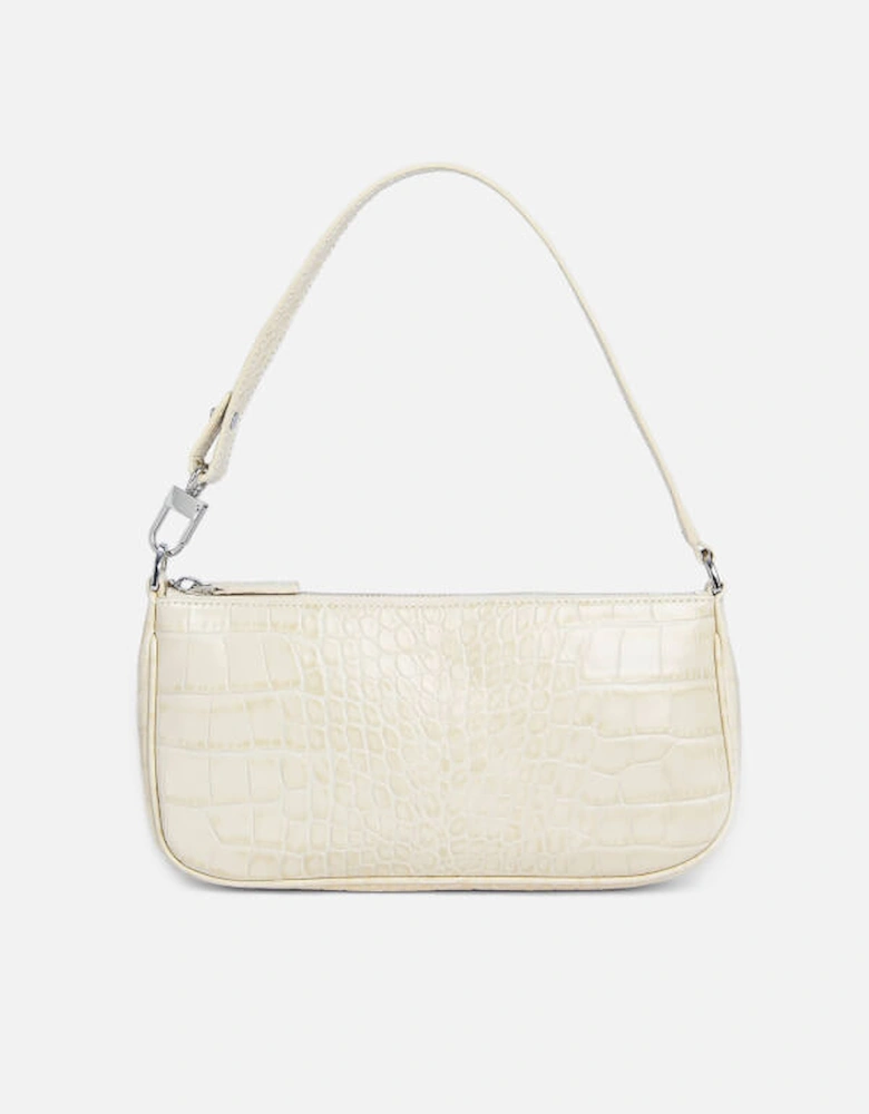 Women's Rachel Croco Embossed Leather Bag - Cream