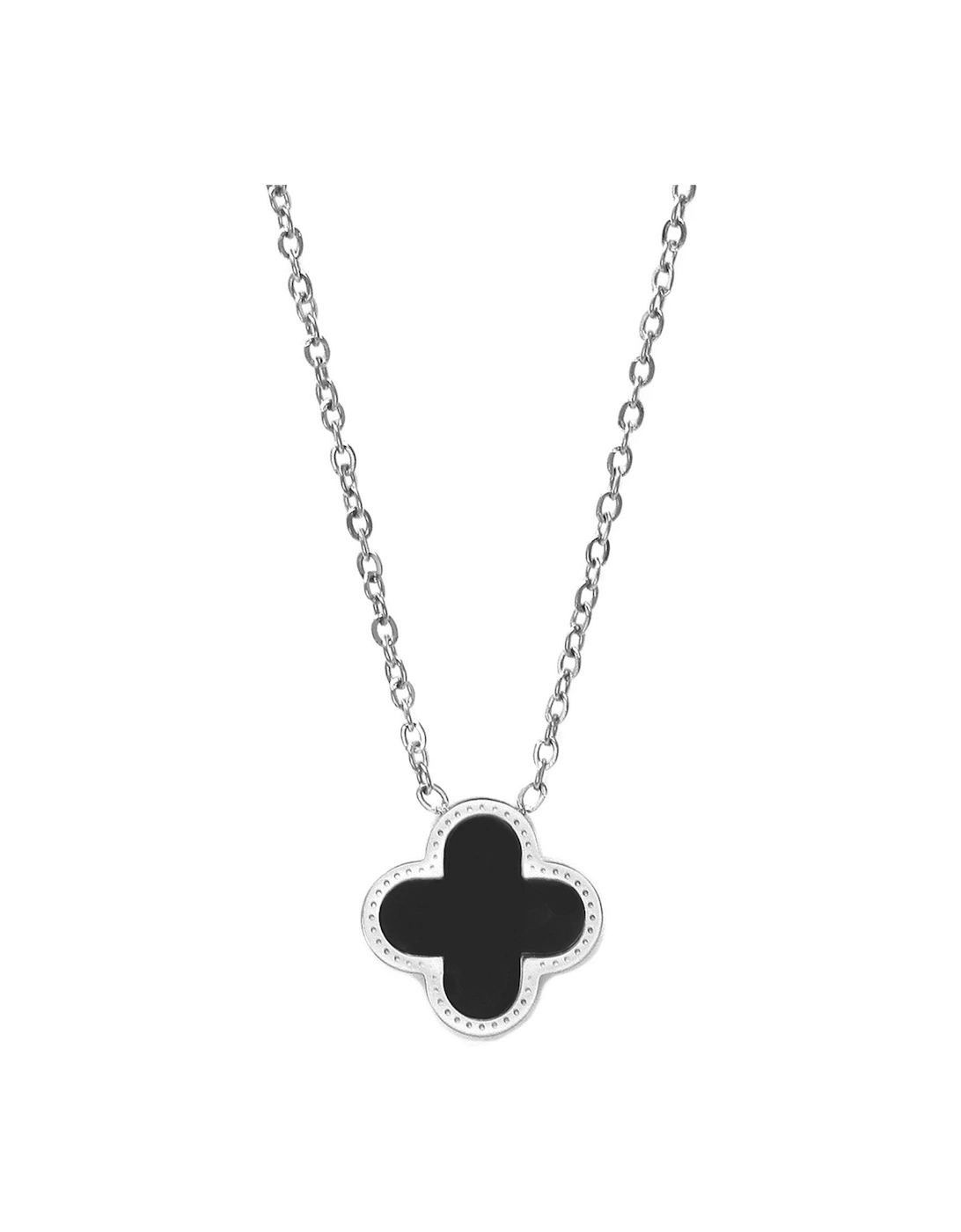 Luck Collection Necklace - Stainless Steel (Silver & Black), 2 of 1