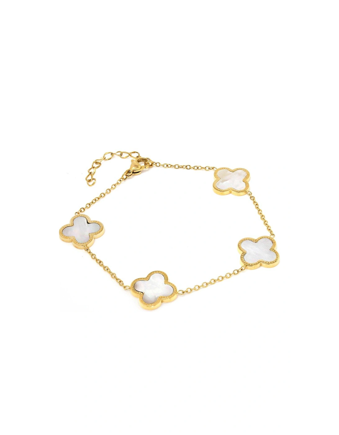 Luck Collection Chain Bracelet - Stainless Steel (Gold & Faux Pearl), 2 of 1