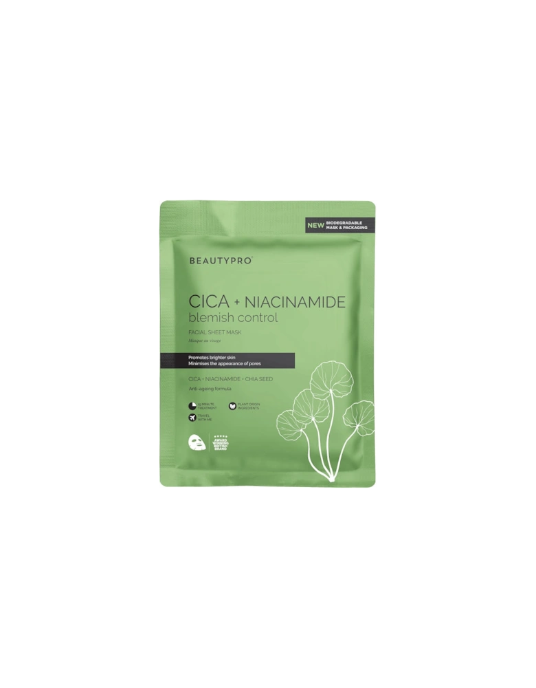 Cica and Niacinamide Face Mask 22ml - BeautyPro