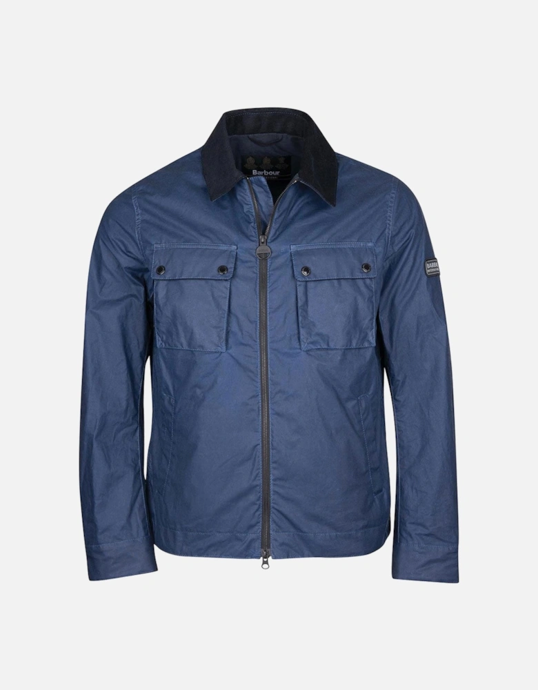 International Mens Summer Baffins Wax Jacket - Navy