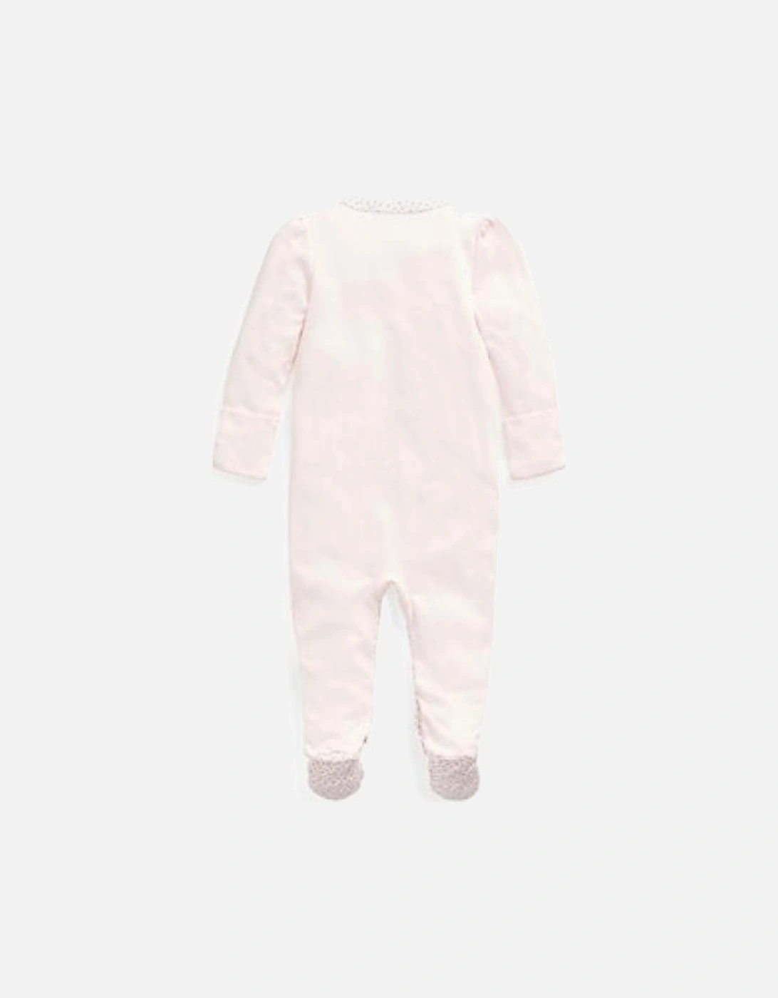 Baby Girls Pink Babygrow with Scratch Mitts