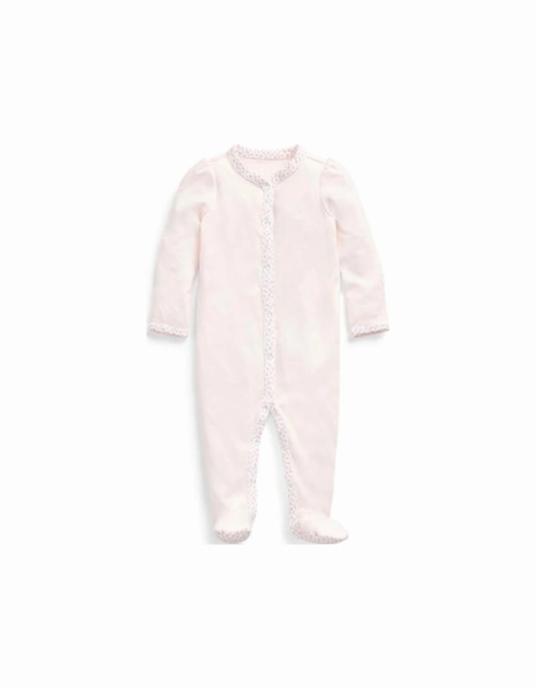 Baby Girls Pink Babygrow with Scratch Mitts