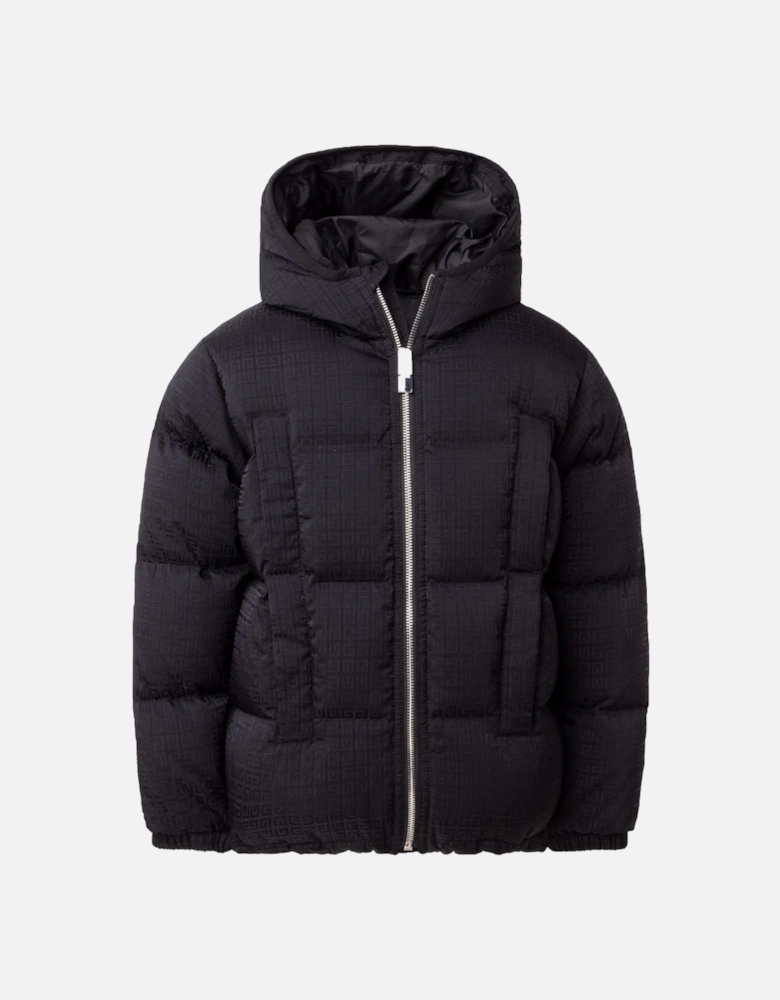 Unisex All Over 4G Logo Puffer Jacket Black