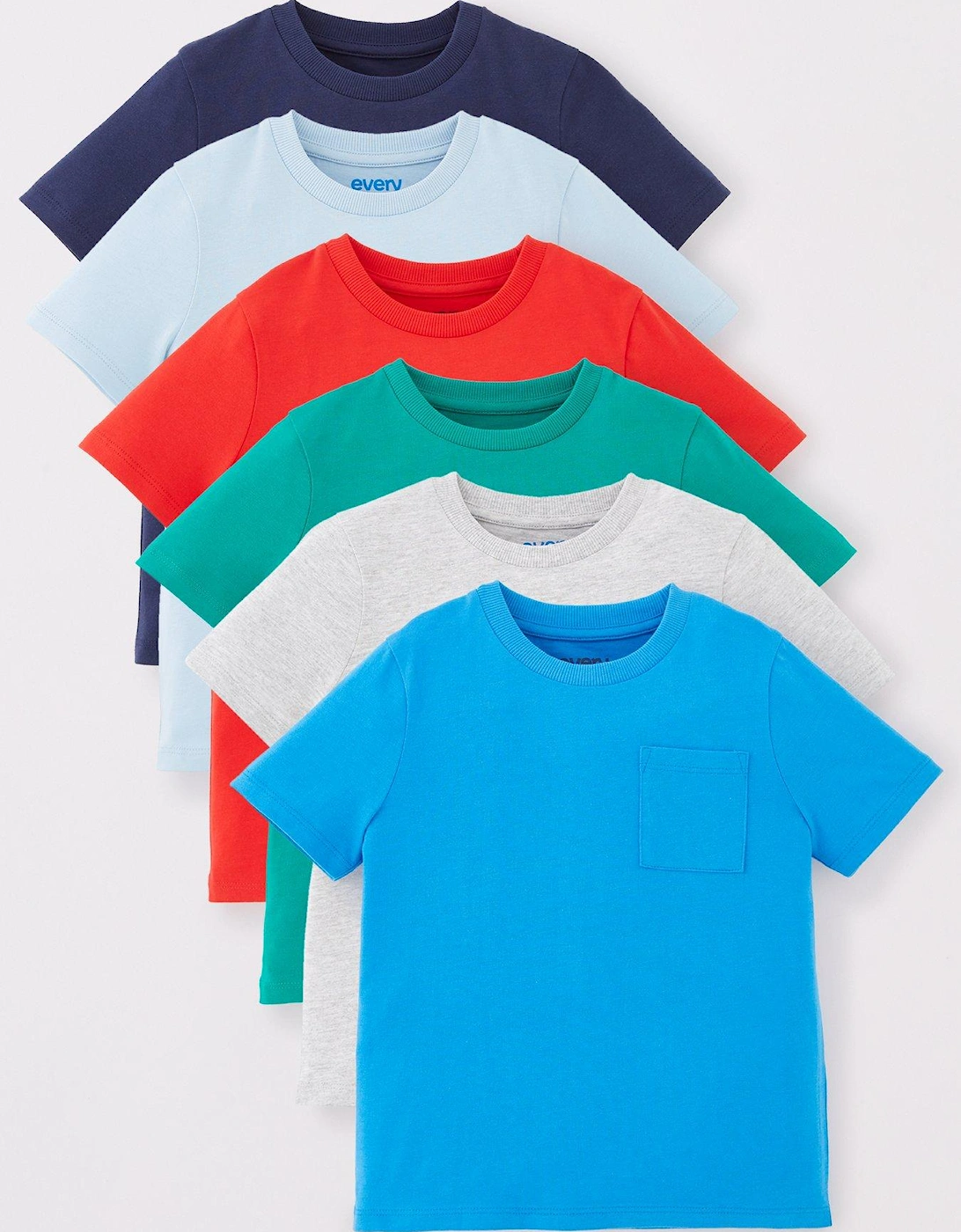 Boys Essentials Short Sleeve T-Shirt (6 Pack) - Multi , 3 of 2