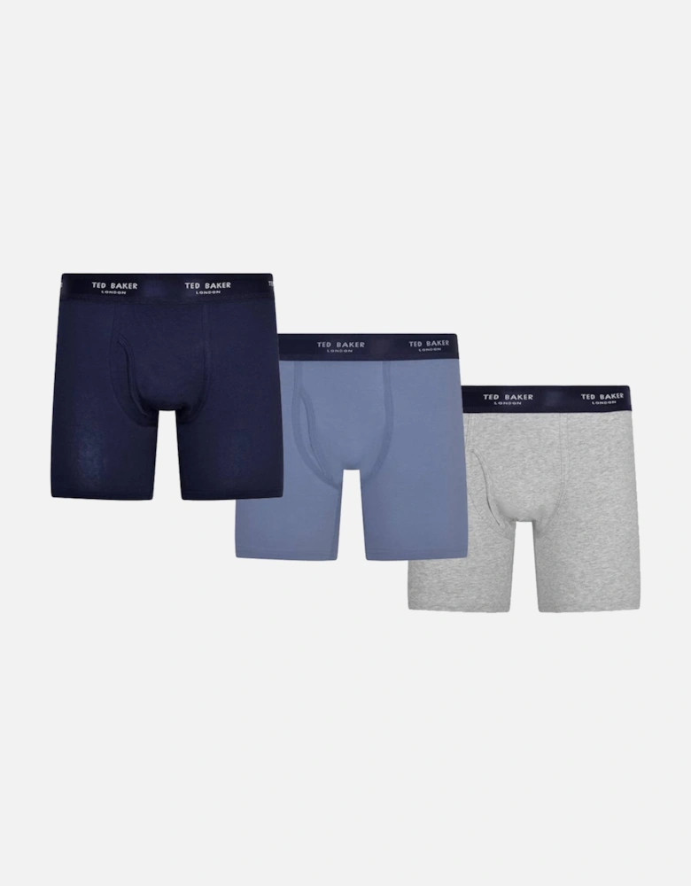 Mens 3 Pack Breathable Cotton Boxer Shorts