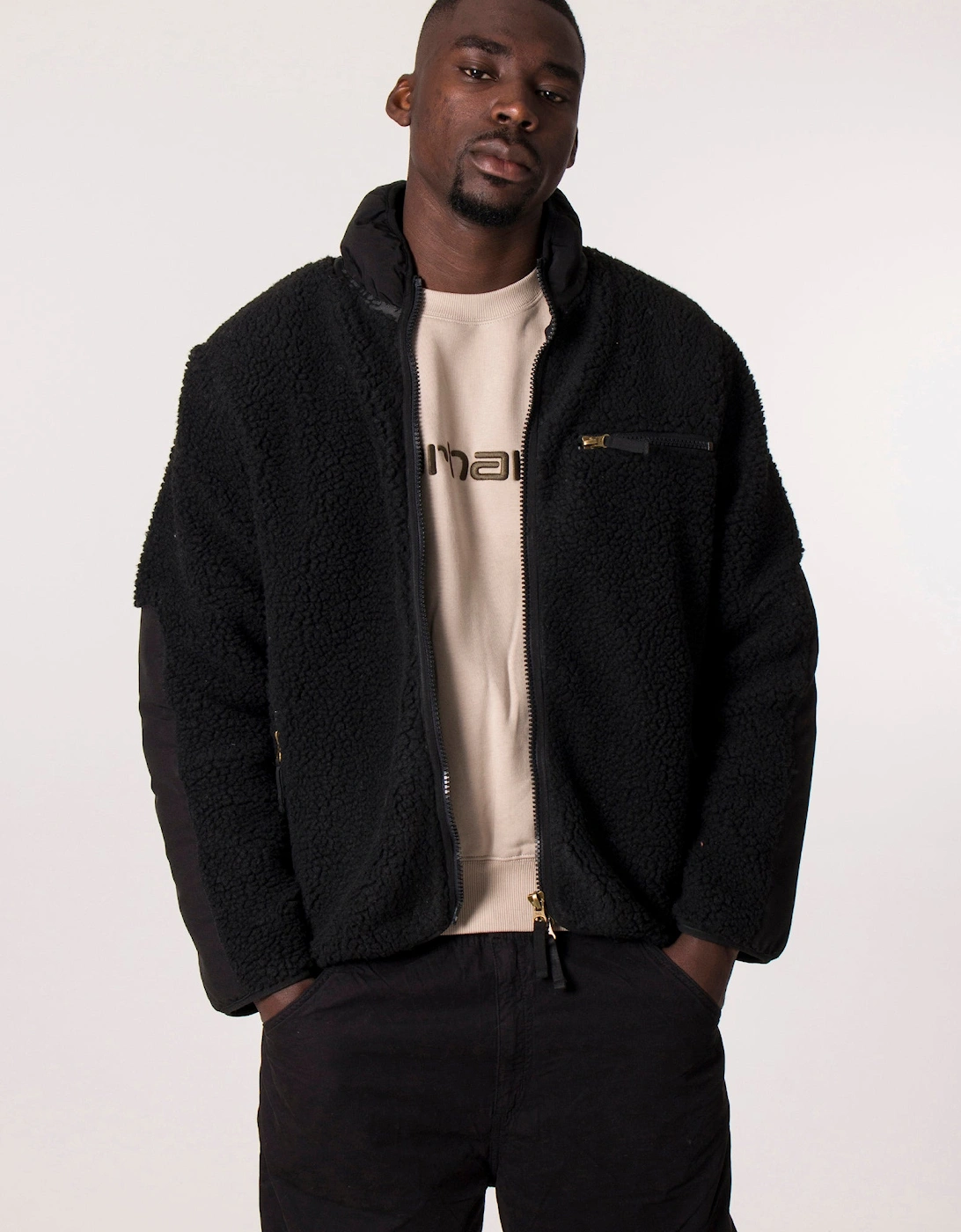 Relaxed Fit High Pile Fleece Jacket