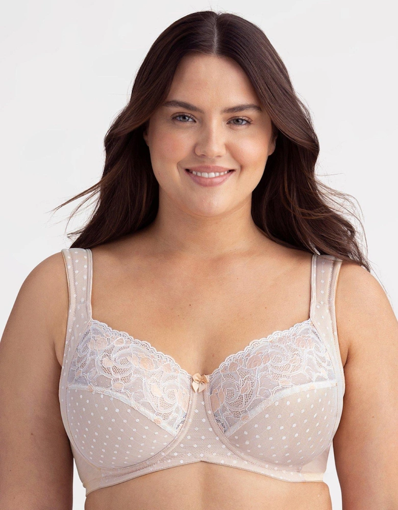 Miss Mary Dotty Delicious Lace Underwired Bra - Beige