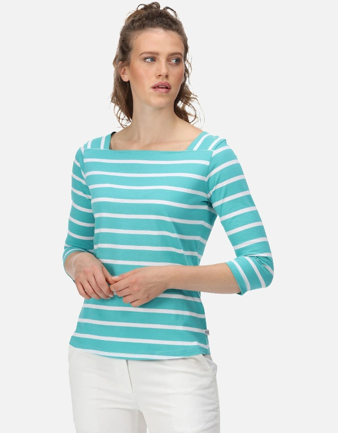 Womens Polexia Cotton 3/4 Sleeve Jersey Top, 5 of 4