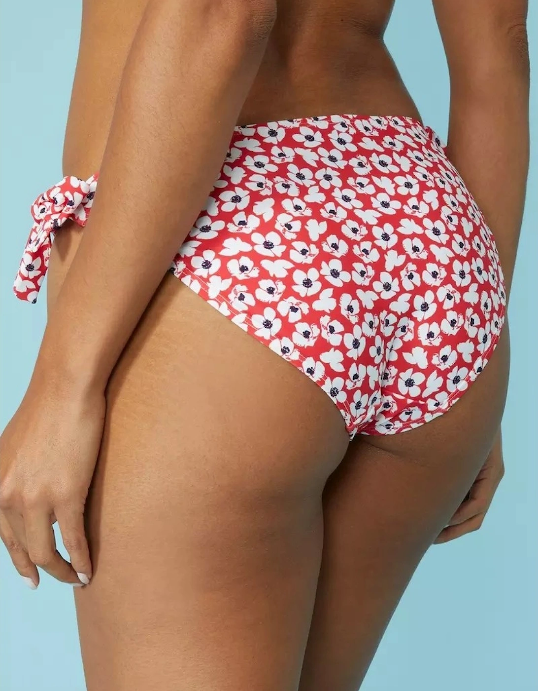 Womens/Ladies Ditsy Print Side Tie Bikini Bottoms