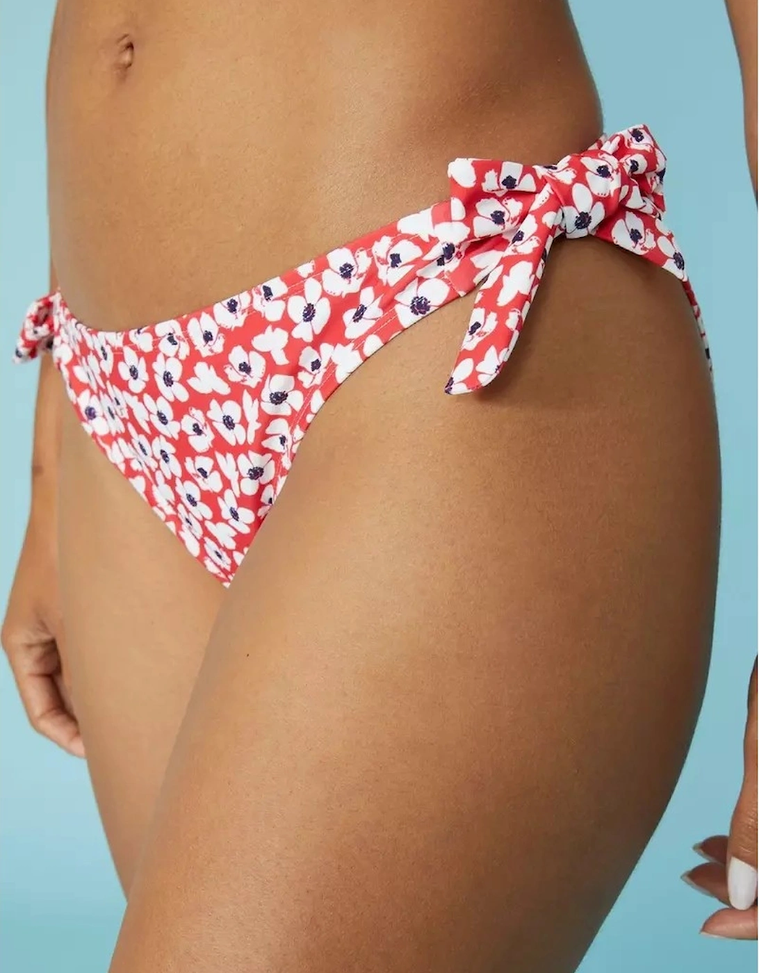 Womens/Ladies Ditsy Print Side Tie Bikini Bottoms