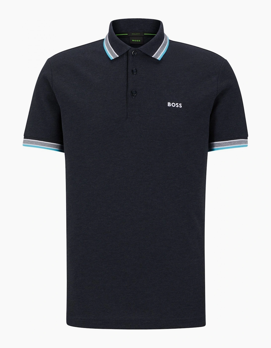 Hugo Boss Men's Black Navy Paddy Polo Shirt - Size: 46