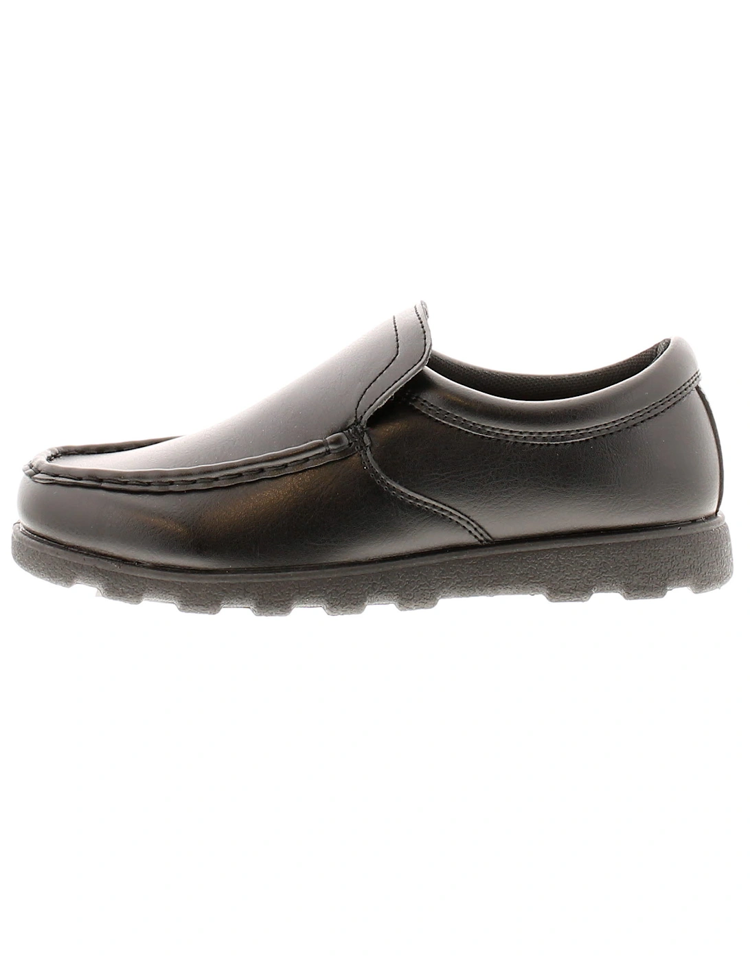 Older Boys Shoes School Valley Jnr Loafer Slip On Black UK Size