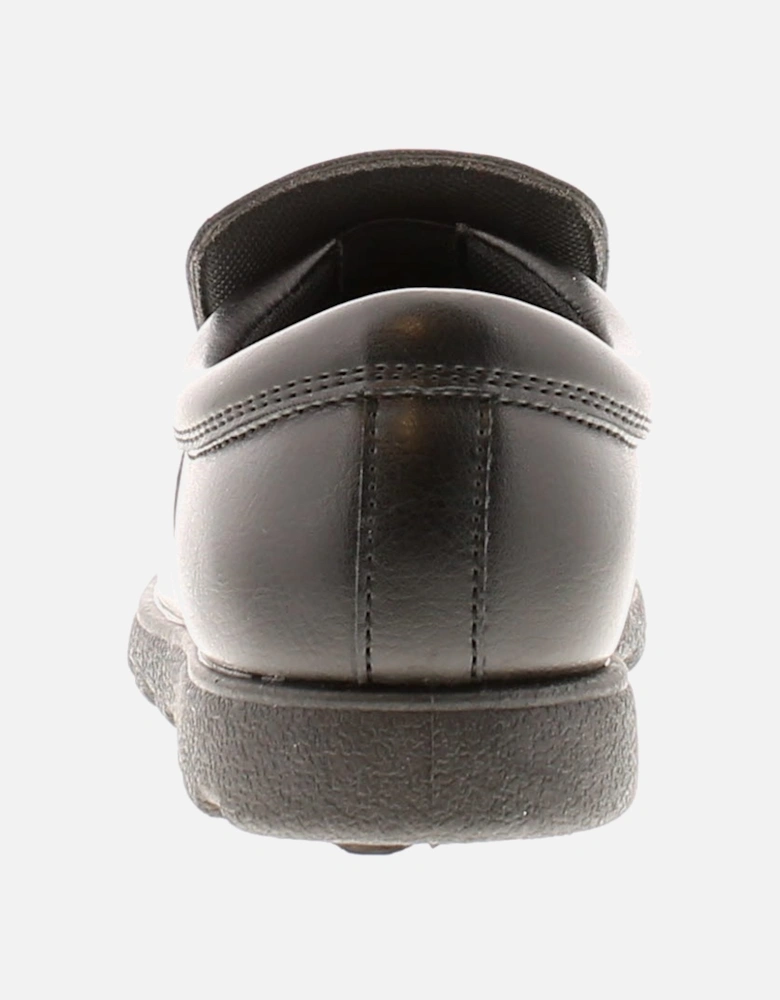 Older Boys Shoes School Valley Jnr Loafer Slip On Black UK Size