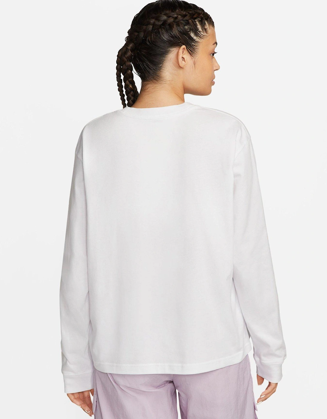 NSW Long Sleeve Boxy T-Shirt - White 