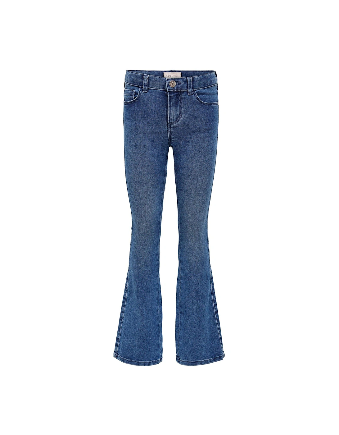 Girls Royal Life Flared 504 Jeans - Medium Blue Denim, 5 of 4