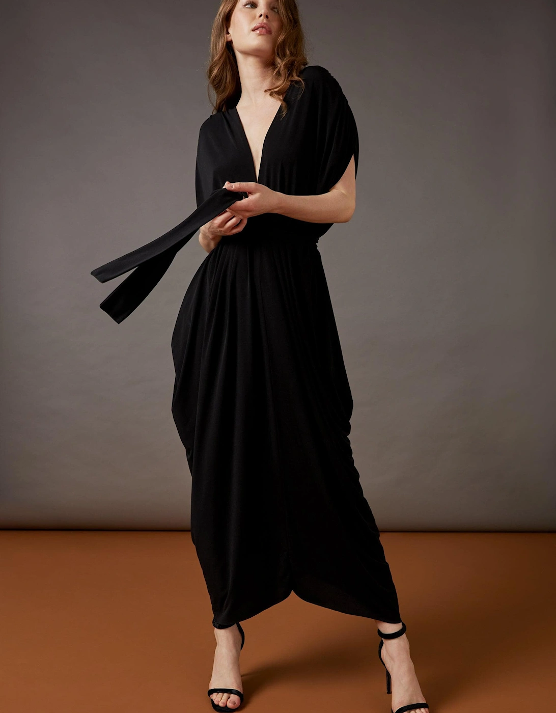 Batwing Pleated Maxi Dress, 2 of 1