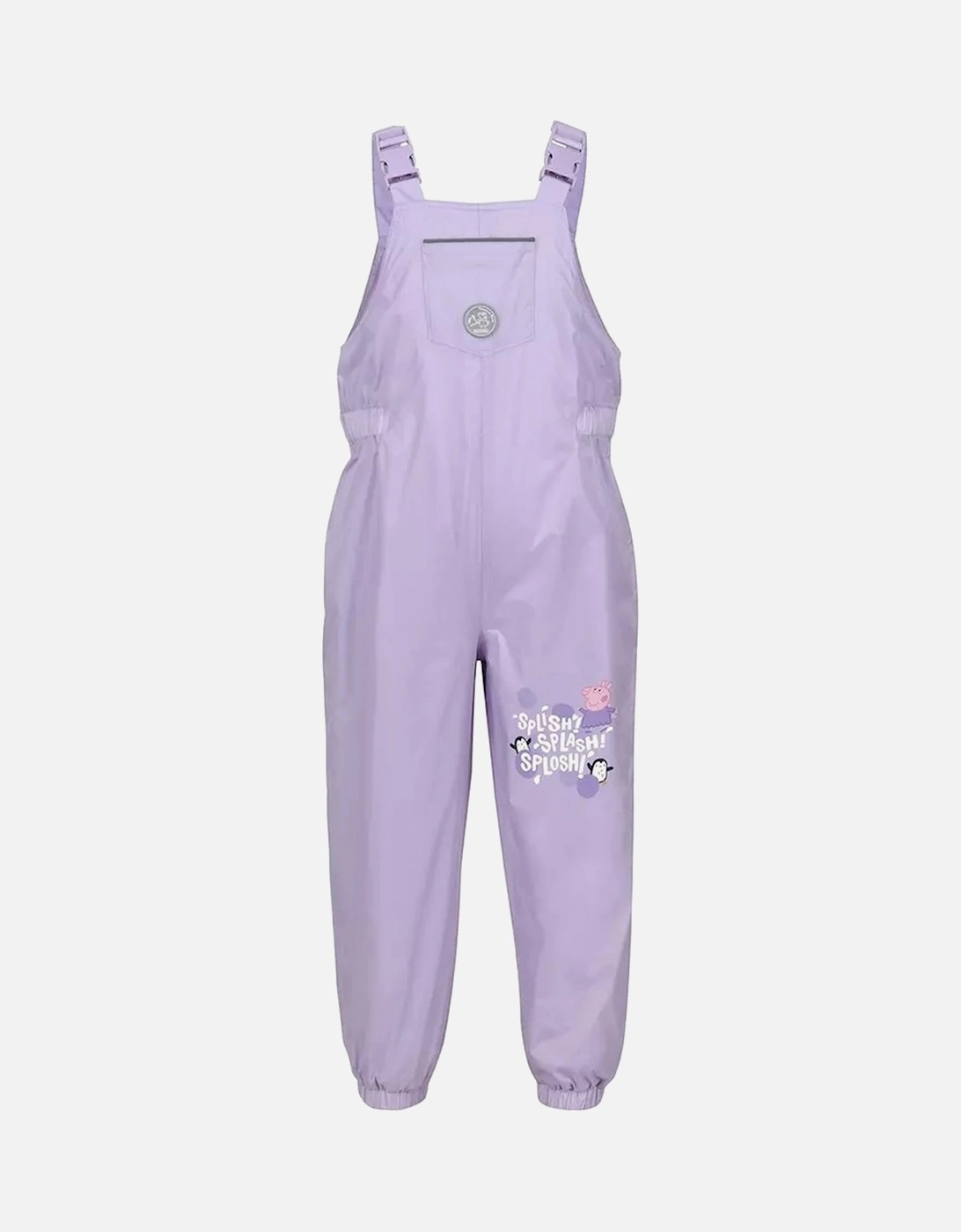 Childrens/Kids Splish Splash Splosh Peppa Pig Waterproof Lined Dungarees, 6 of 5