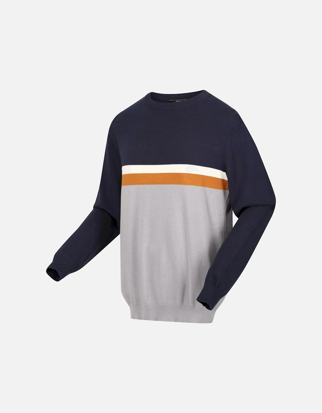 Mens Kaelen Colour Block Knitted Jumper