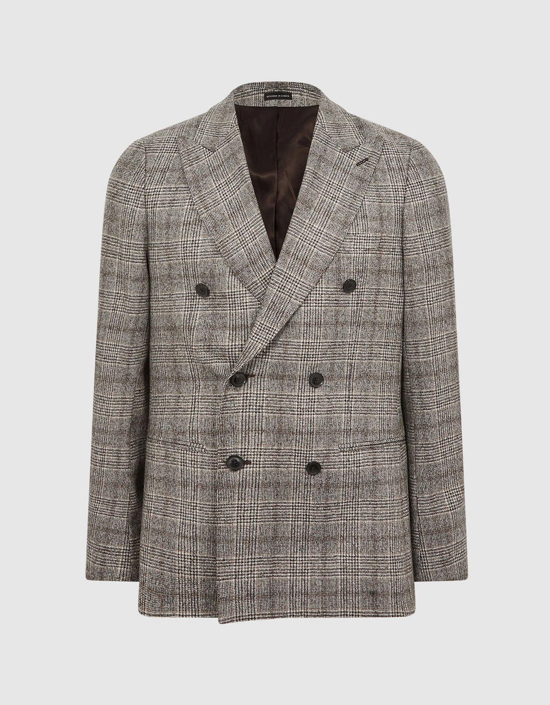 Slim Fit Double Breasted Prince Of Wales Check Blazer, 2 of 1