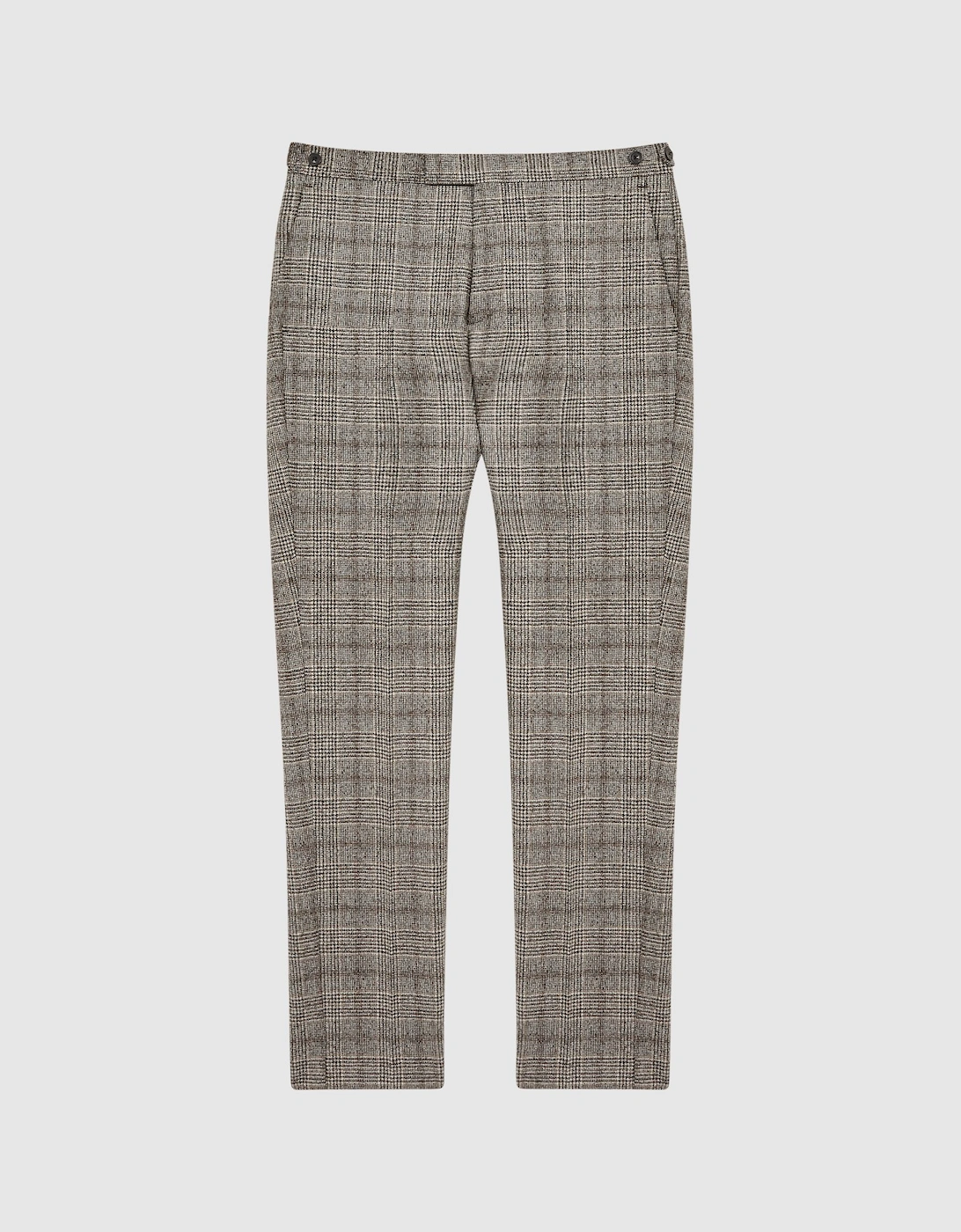 Slim Fit Prince Of Wales Check Trousers, 2 of 1