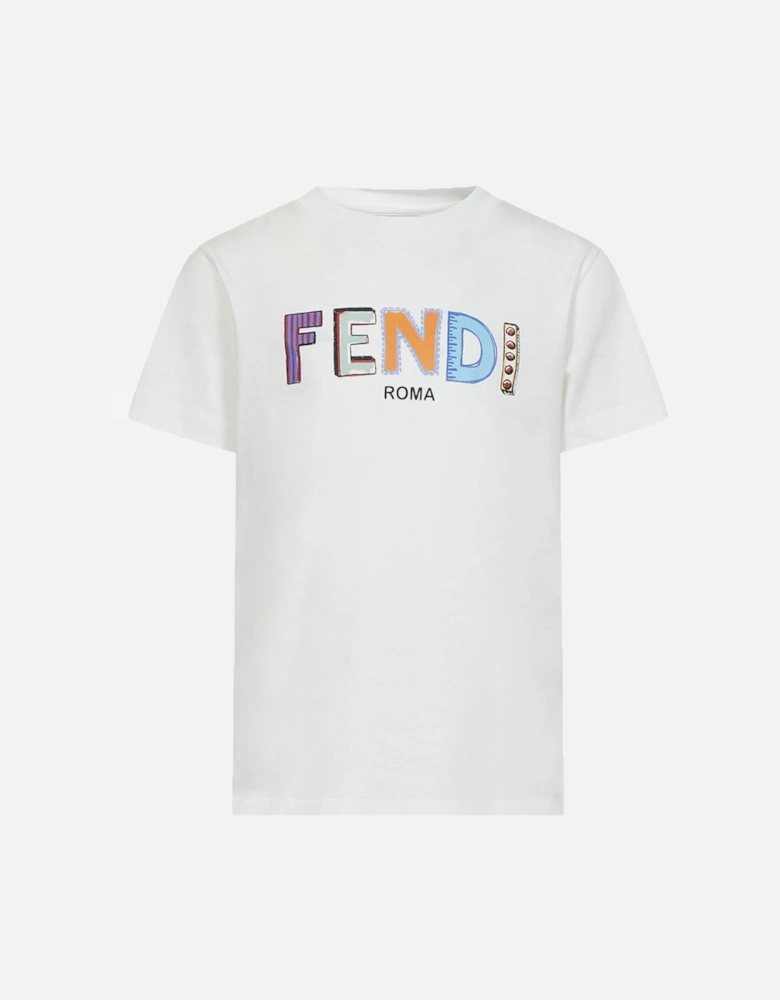 Kids Unisex Ivory T-shirt White