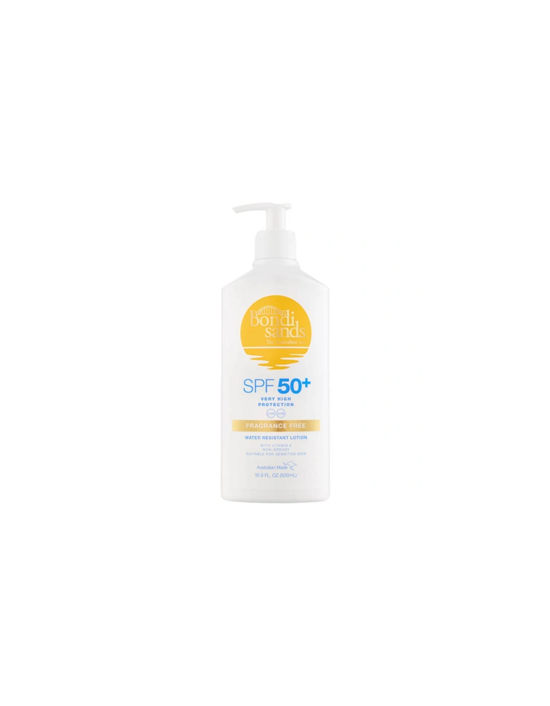 SPF 50+ Fragrance Free Sunscreen Lotion Pump Pack 500ml