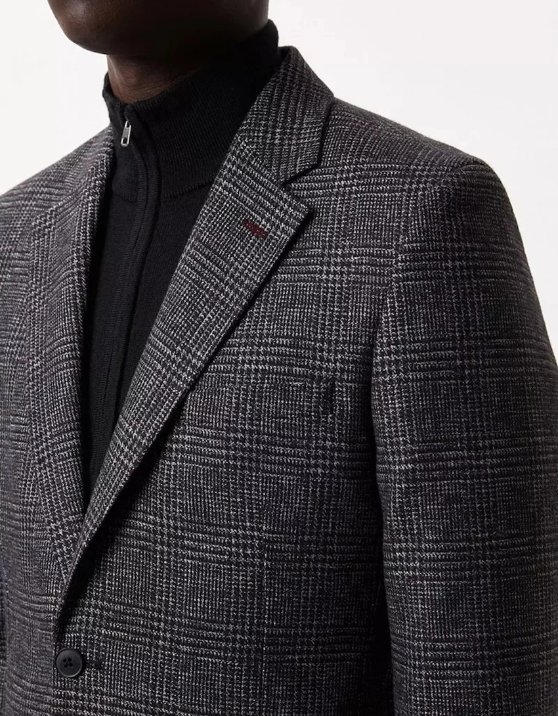 Mens Pow Checked Slim Blazer