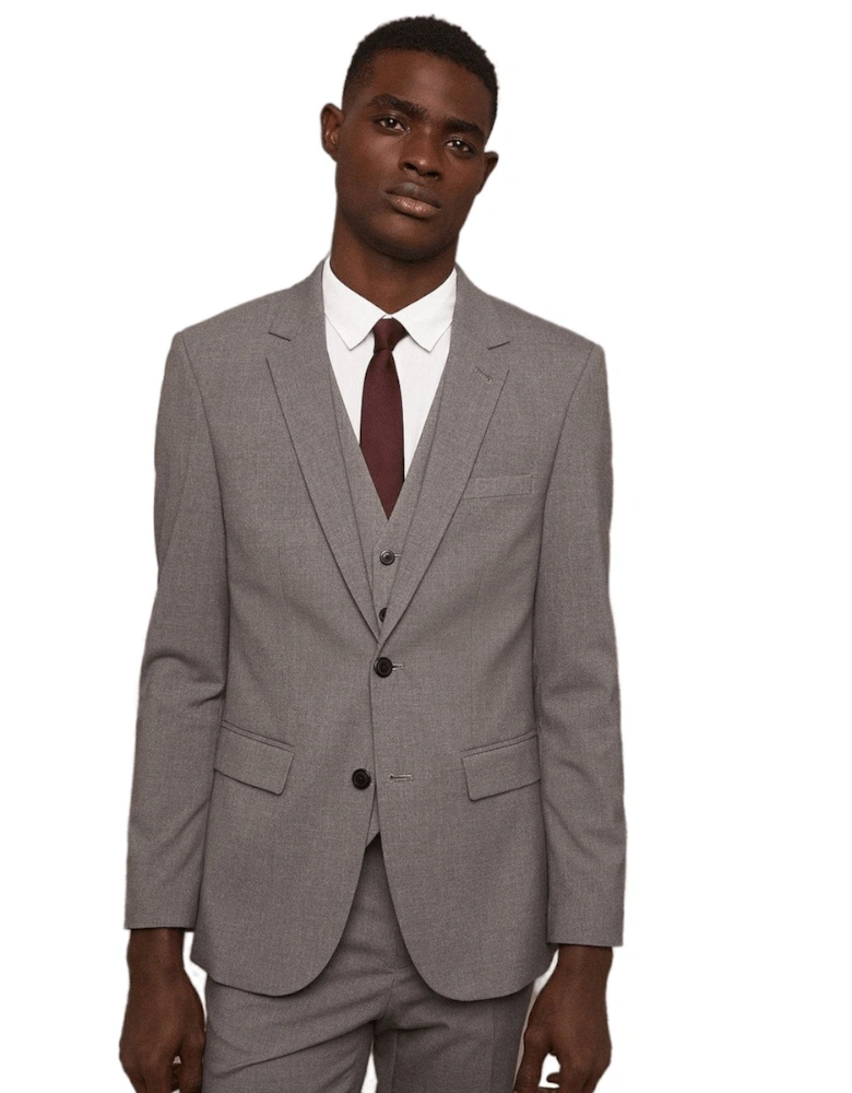 Mens Essential Single-Breasted Tailored Suit Jacket