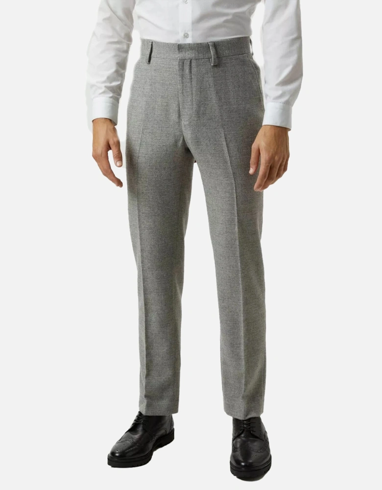 Mens Tweed Crosshatch Slim Suit Trousers