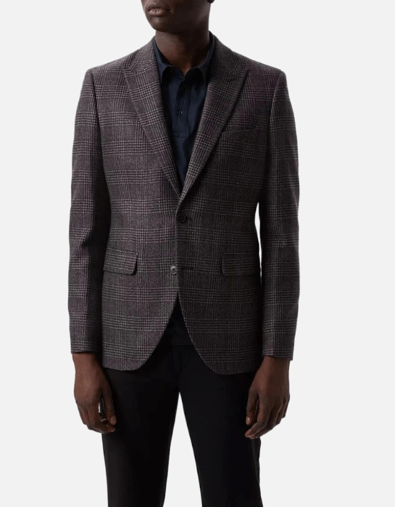 Mens Multi Check Slim Blazer