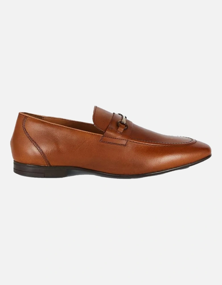 Mens Leather Buckle Detail Loafers